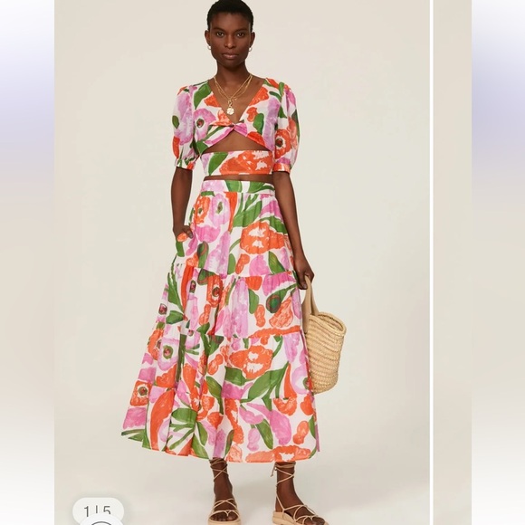 Banjanan Agatha Floral Cotton Skirt - Picture 2 of 8